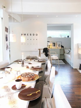 Weiss - braune Kaffeetafel.....