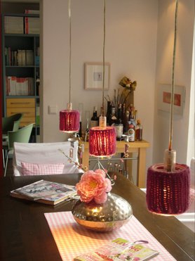 IKEA - Leuchten mit selbstgestrickter Stulpe