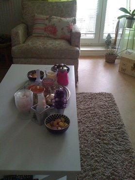 und wenn die Gäste da sind, kommt die Torte..