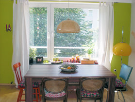 Essecke in grün und Holz