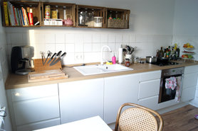 Weinkisten in der Küche