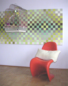 Panton Chair, Birds, Forest and Pillow