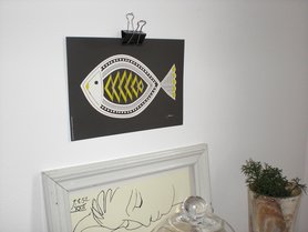 Neuer Druck von Jurianne Matter / Pop up fish = schöne la mesa Post