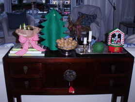Sideboard mit Weihnachtsdeko