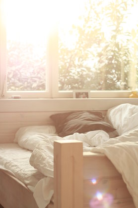 Schlafzimmereinblick