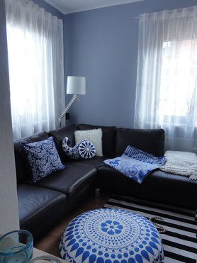 BLAU ! Eine meiner Lieblingsfarben nicht nur im Wohnzimmer.......