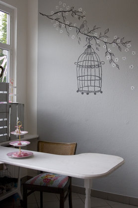 Wandillustration - Vogelkäfig