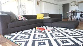 neuer Teppich im Wohnzimmer