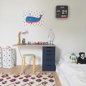 Luis neuer Schreibtisch. Der