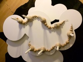 Nun hab ich auch die Holzkugelleuchter