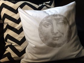 DIY Kissen mit Lavendelöldruck