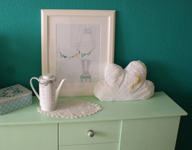 Tropfen,Wimpel und Wolken