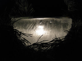 Eislaterne bei Nacht