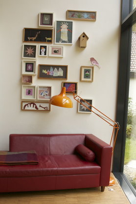 Bilderwand im Wohnraum