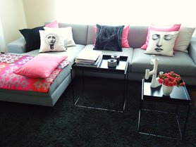 Neue, pinke Kissen