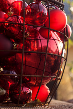 Viele Weihnachtskugeln