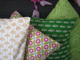 Hier noch mal die Stoffe aus der Nähe: