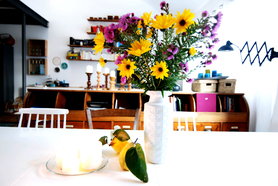 Quitten und Blumen gemopst