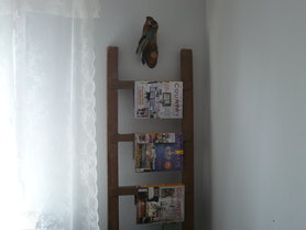 Zeitschriften auf alter Leiter