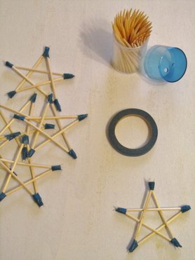 DIY Zahnstocher-Sterne