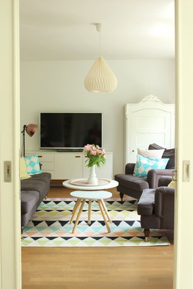 Wohnzimmer im Sommer