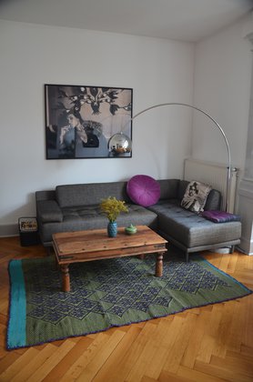 Des Wohnzimmers neuer Teppich