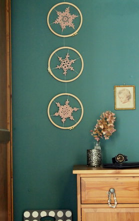 Gerahmte Schneekristalle...