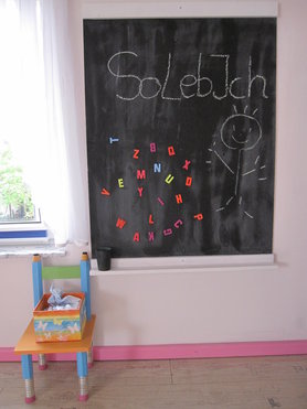 Magnet- Kreidetafel 1200x1000 mm schwarz