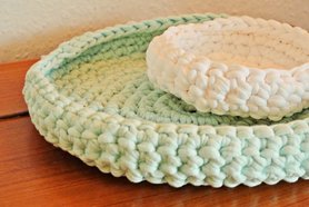 Häkelkörbe aus T-Shirtgarn