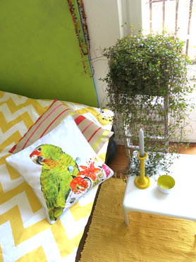 Sonnengelb im Schlafzimmer