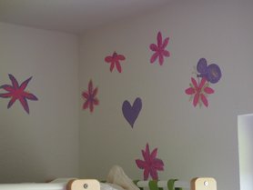 Noch ein Detailfoto von der Kinderzimmerwand