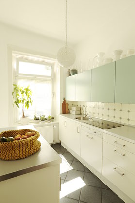 Zitronengelb und Lagunengrün