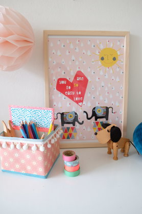 Schreibtisch-Organizer aus Milchtüten