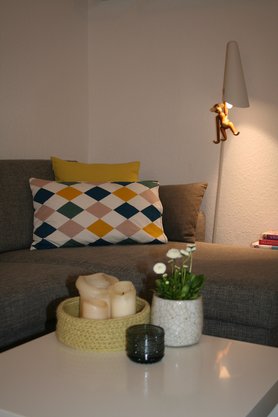 Mein erstes Geschirrtuchkissen....