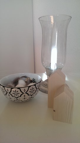 Schöne Häuschen von Herbi, und Schale von H&M gesehen bei lena