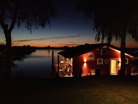 Sonnenuntergang an der Weser