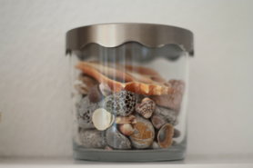 Gesammelte Schätze im Glas