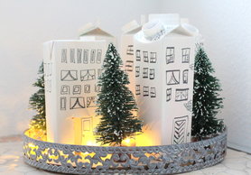 Lichterhäuschen aus Tetra Paks