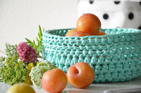 Gehäkelter Obstkorb