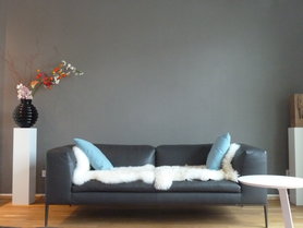 Ich hab die Wand grau gestrichen..
