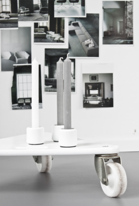 Abgefahren: Kerzenhalter aus Longboard-Rollen