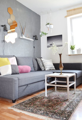 Modern Oriental Boho chic im Wohnzimmer