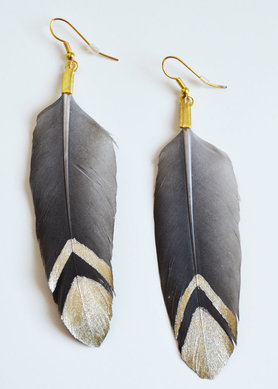 DIY Federohrringe im Ethnolook