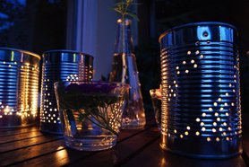 Dosenlaternen ganz nah