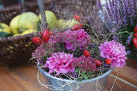 Herbstgesteck aus dem Garten