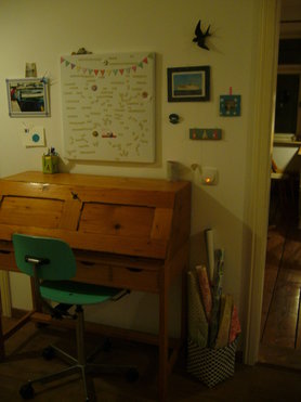 arbeitsplatz im flur...