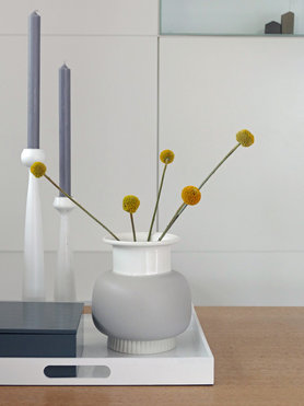 Grau-Gelb in der Küche