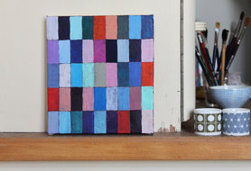 Farbenspiel türkis-blau-rot