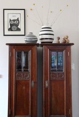 Jugendstil miez schwarz-weiß...