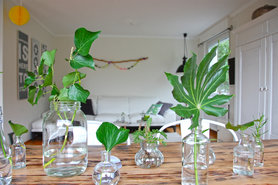 Sommerdeko mit Blättern